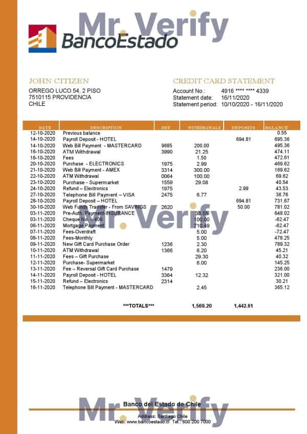 Chile-Banco-del-Estado-de-Chile.jpg Chile Banco del Estado de Chile bank statement template in Word and PDF format