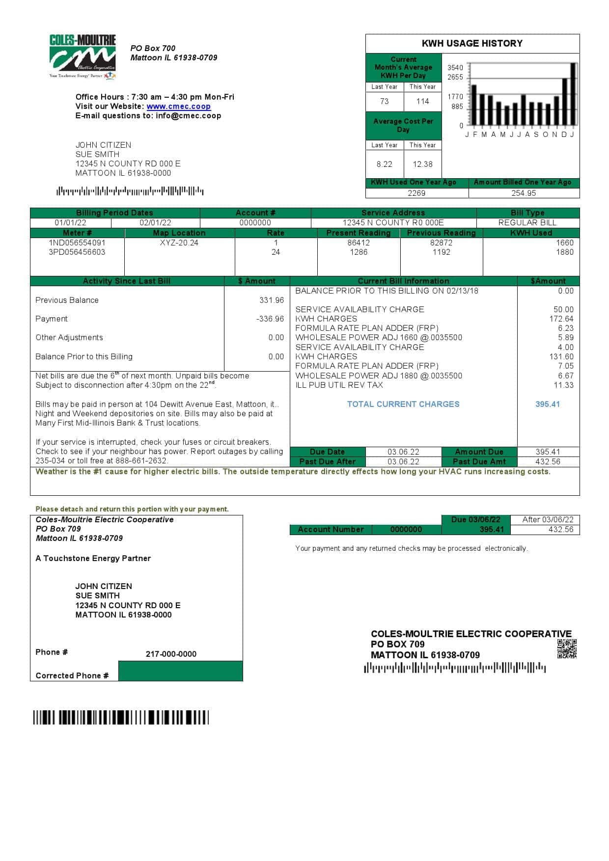 Coles.jpg USA Coles – Moultrie utility bill template in Word and PDF format