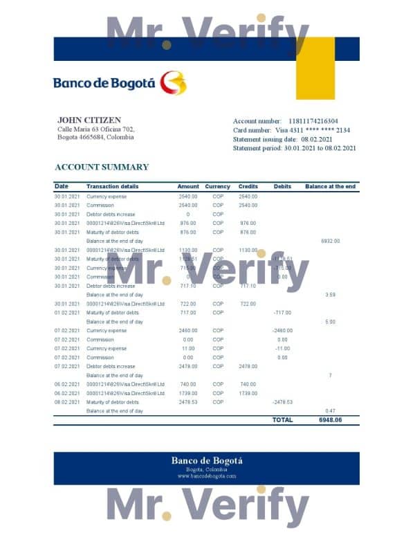 Colombia-Banco-de-Bogota-1.jpg Colombia Banco de Bogotá bank statement easy to fill template in Excel and PDF format