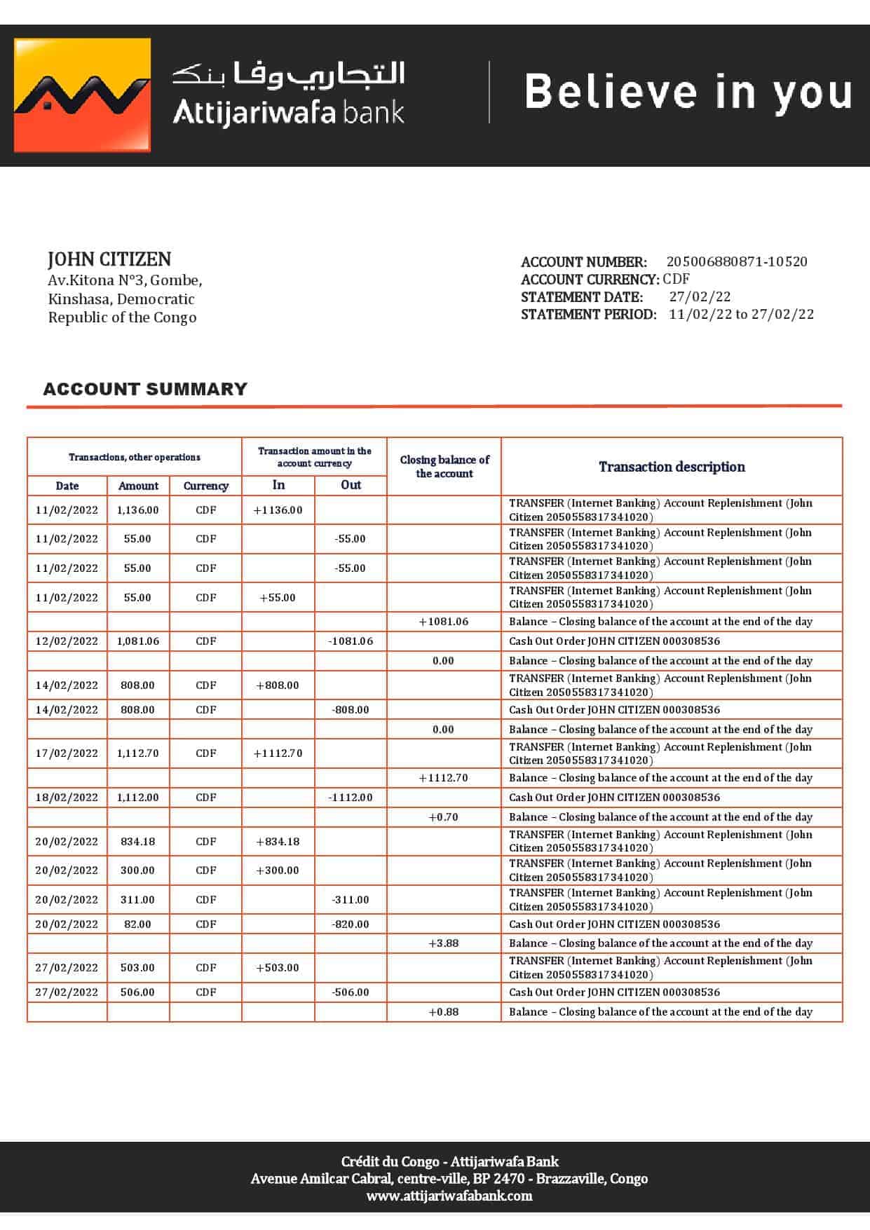 Congo-Credit-du-Congo-bank-statement-Word-and-PDF-.doc-and-.pdf-template.jpg Congo Credit du Congo bank statement Word and PDF (.doc and .pdf) template