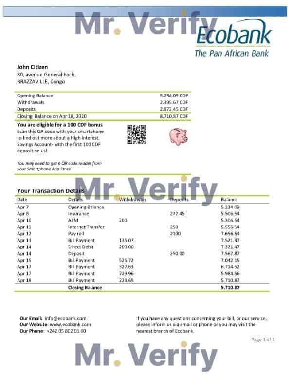 Congo-Ecobank-bank-statement.jpg Congo Ecobank bank statement template in .xls and .pdf file format