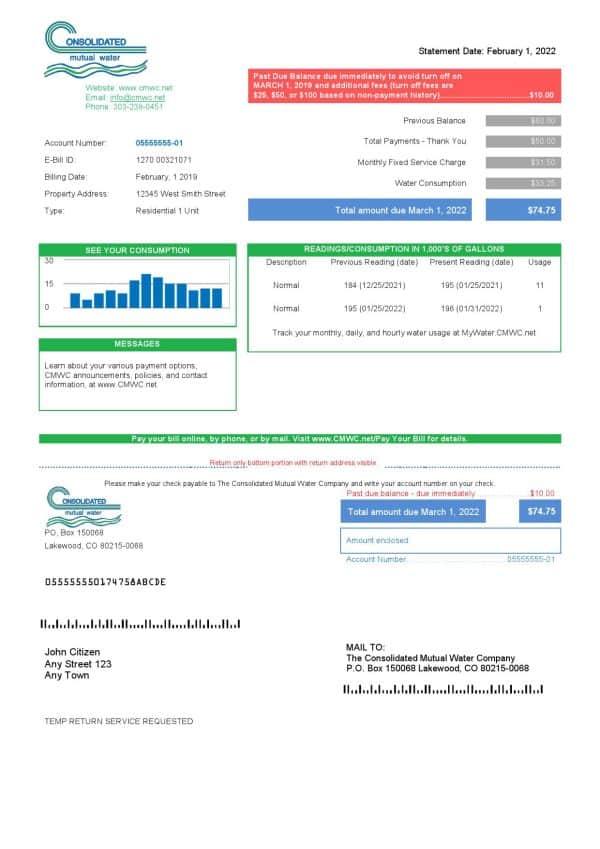 Consolidated-Mutual.jpg USA Consolidated Mutual Water utility bill template in Word and PDF format