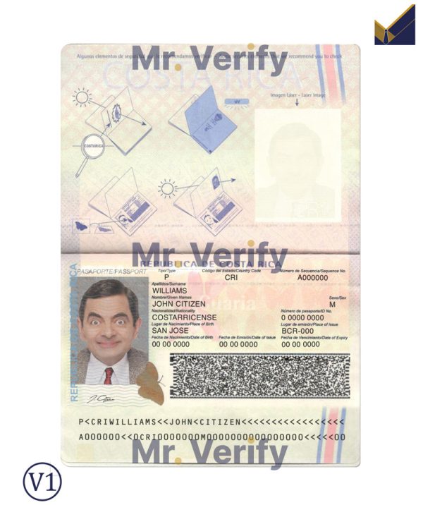 Costa-Rica-Passport-Template
