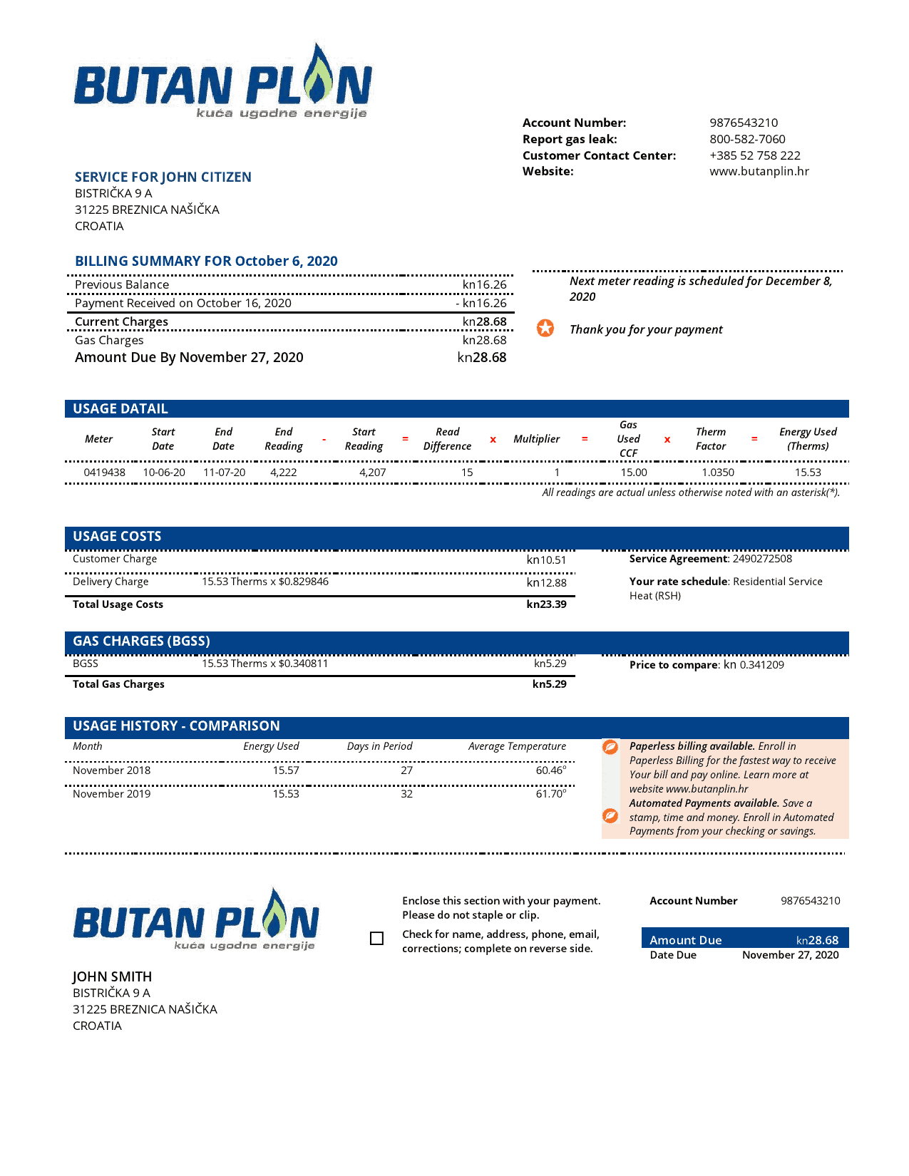 Croatia-BUTAN-PLIN-d.o.o.-gas-utility.png Croatia BUTAN PLIN d.o.o. gas utility bill template in Word and PDF format