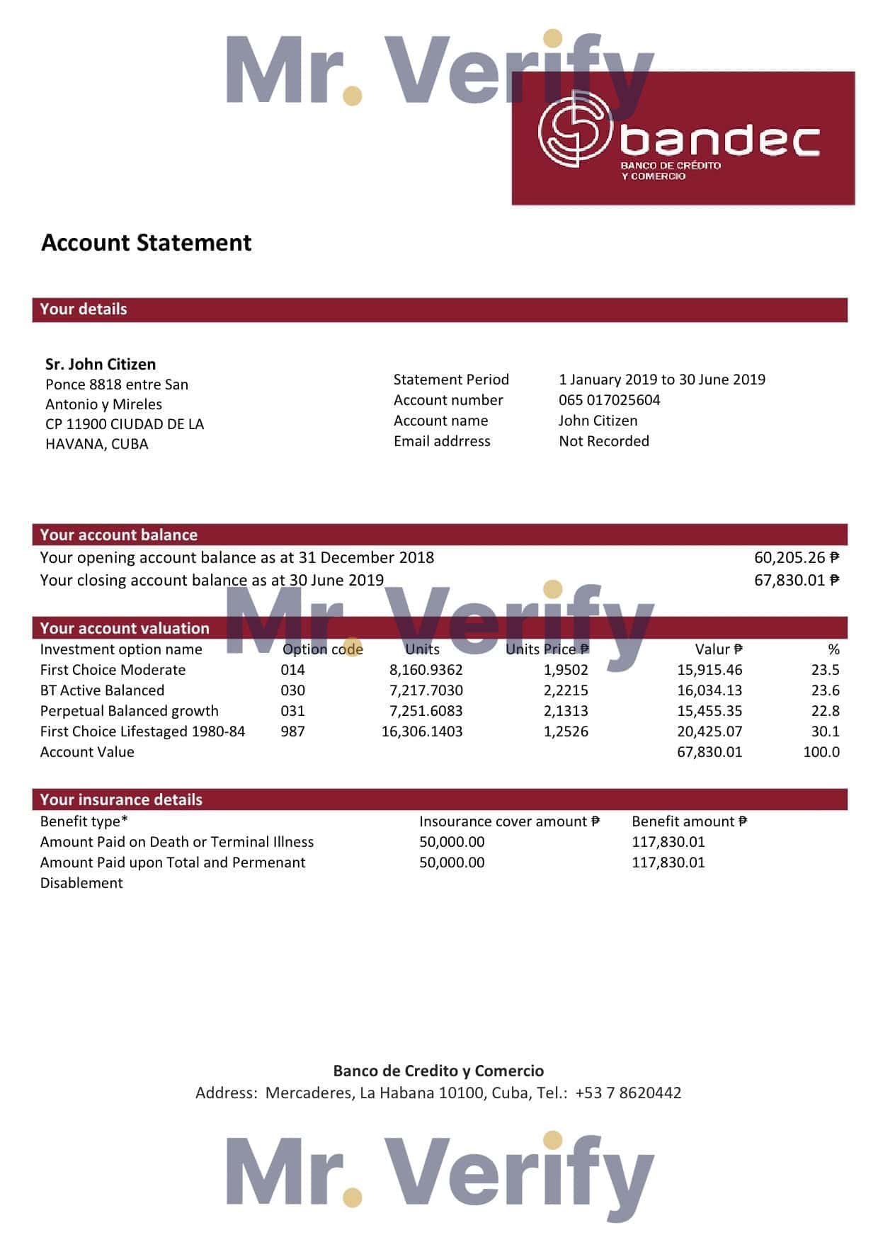Cuba-Bandec-Banco-de-Credito-y-Comercio.jpg Cuba Bandec Banco de Credito y Comercio bank statement template in Word and PDF format, good for address prove