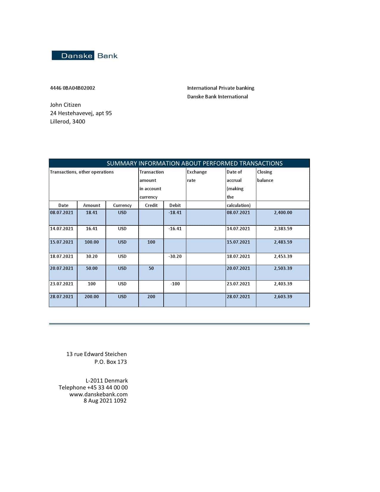 Denmark-Danskebank-bank-statement-easy-to-fill-template-in-Excel-and-PDF-format.jpg Denmark Danskebank bank statement easy to fill template in Excel and PDF format