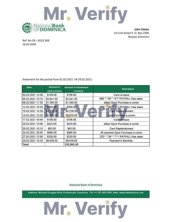 Dominica-National-Bank-of-Dominica.jpg Dominica National Bank of Dominica bank statement easy to fill template in Excel and PDF format
