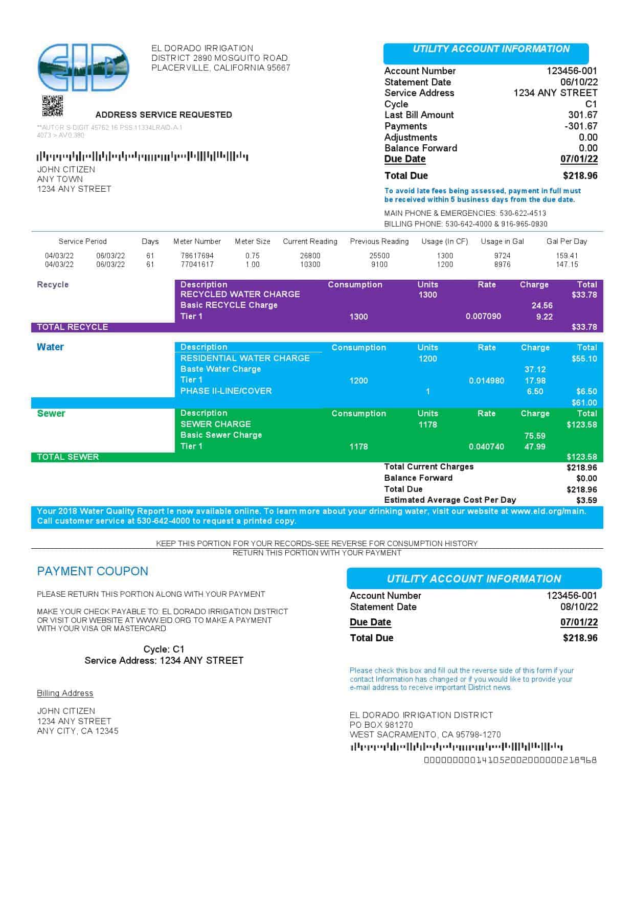 EID.jpg USA EID utility bill template in Word and PDF format