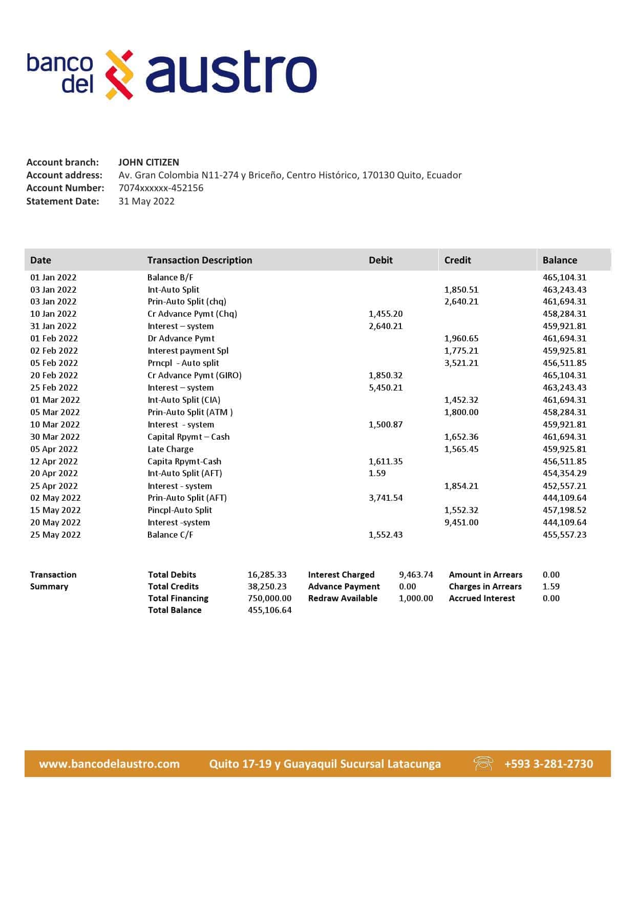 Ecuador-Banco-del-Austro-proof-of-address-bank-statement-template-in-Word-and-PDF-format.jpg Ecuador Banco del Austro proof of address bank statement template in Word and PDF format