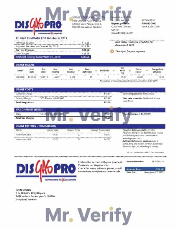 Ecuador-Disgaspro-gas-utility.jpg Ecuador Disgaspro gas utility bill template in Word and PDF format