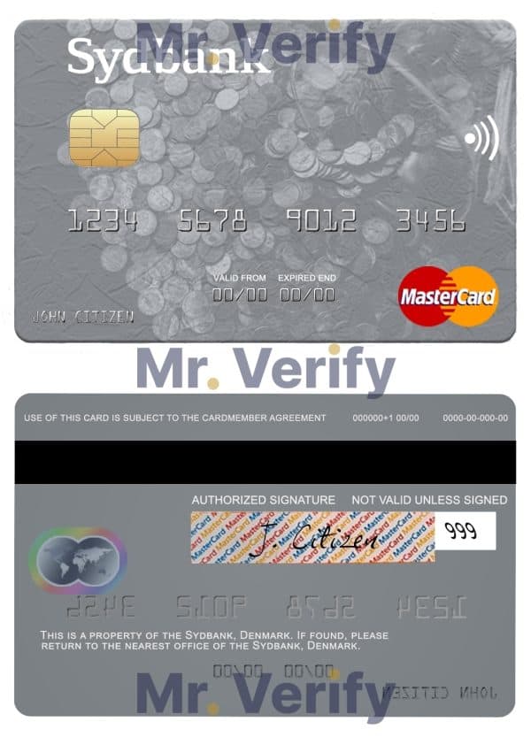 Editable Denmark Sydbank mastercard Templates in PSD Format Editable Denmark Sydbank mastercard Templates in PSD Format