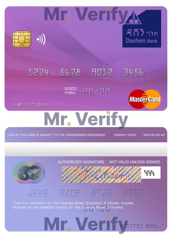 Editable Ethiopia Dashen Bank mastercard credit card Templates in PSD Format Editable Ethiopia Dashen Bank mastercard credit card Templates in PSD Format