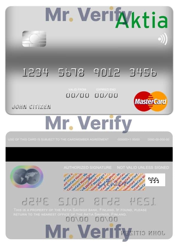 Editable Finland Aktia Savings Bank mastercard credit card Templates in PSD Format Editable Finland Aktia Savings Bank mastercard credit card Templates in PSD Format