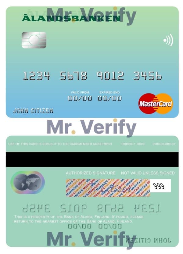 Editable Finland Bank of Aland mastercard credit card Templates in PSD Format Editable Finland Bank of Aland mastercard credit card Templates in PSD Format