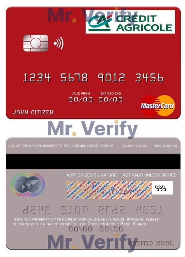 Editable France Credit Agricole Bank mastercard credit card Templates in PSD Format Editable France Credit Agricole Bank mastercard credit card Templates in PSD Format