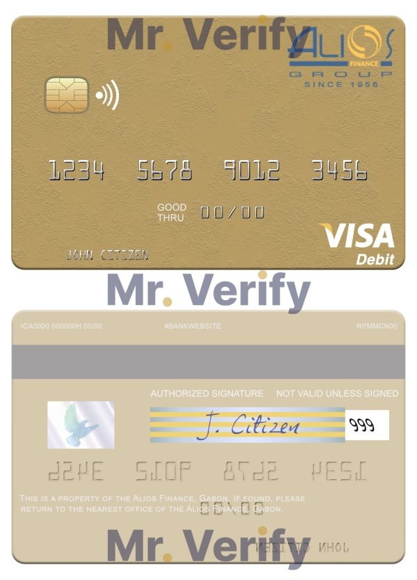 Editable Gabon Alios France visa debit card Templates in PSD Format Editable Gabon Alios France visa debit card Templates in PSD Format