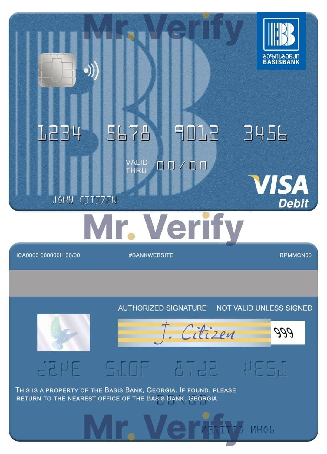 Editable Georgia Basis Bank visa debit card Templates in PSD Format Editable Georgia Basis Bank visa debit card Templates in PSD Format