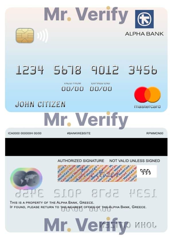 Editable Greece Alpha Bank mastercard Templates in PSD Format Editable Greece Alpha Bank mastercard Templates in PSD Format