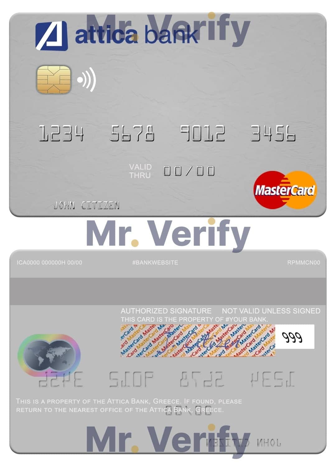 Editable Greece Attica Bank mastercard credit card Templates in PSD Format Editable Greece Attica Bank mastercard credit card Templates in PSD Format