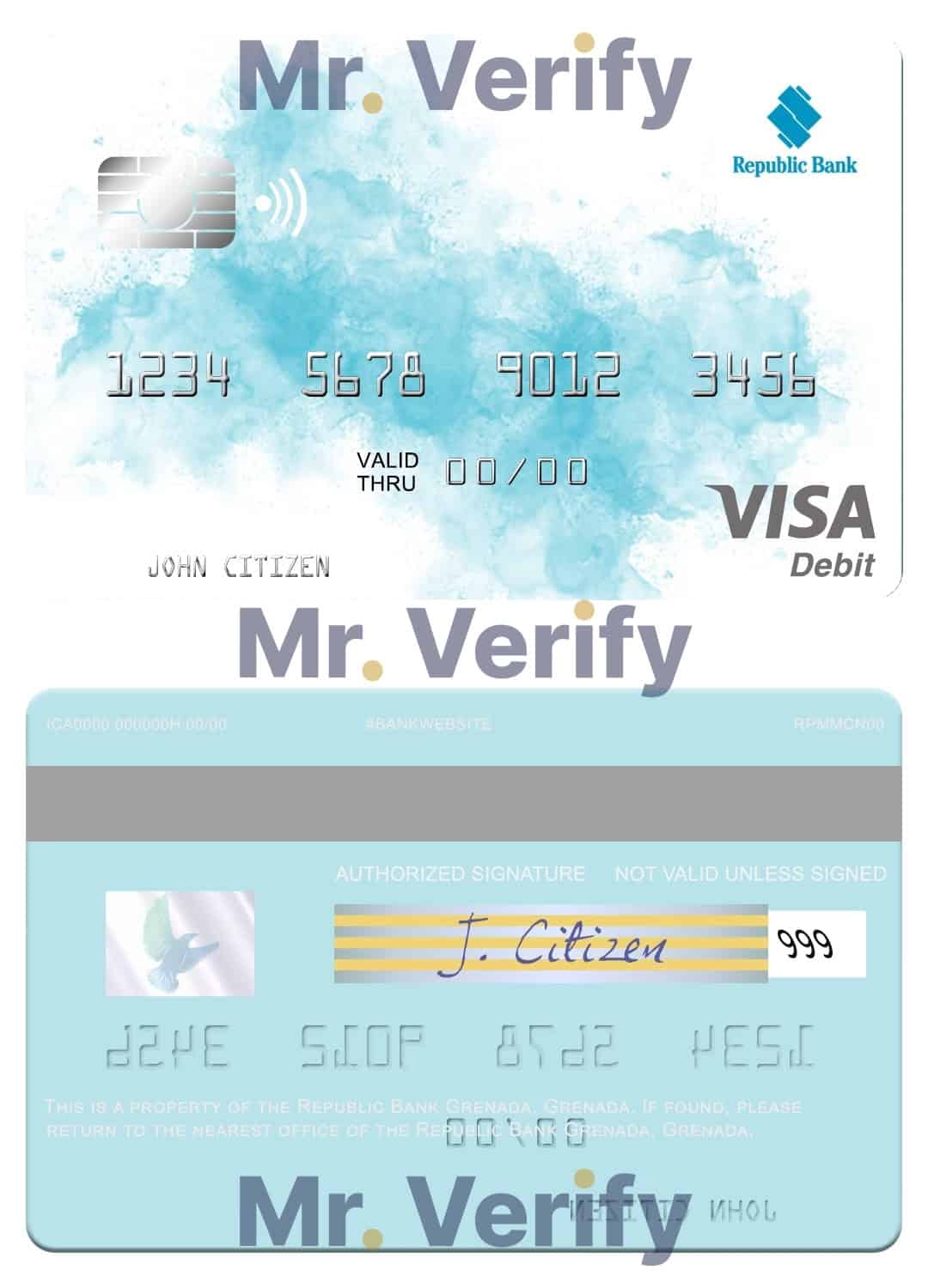 Editable Grenada Republic Bank visa card Templates in PSD Format Editable Grenada Republic Bank visa card Templates in PSD Format