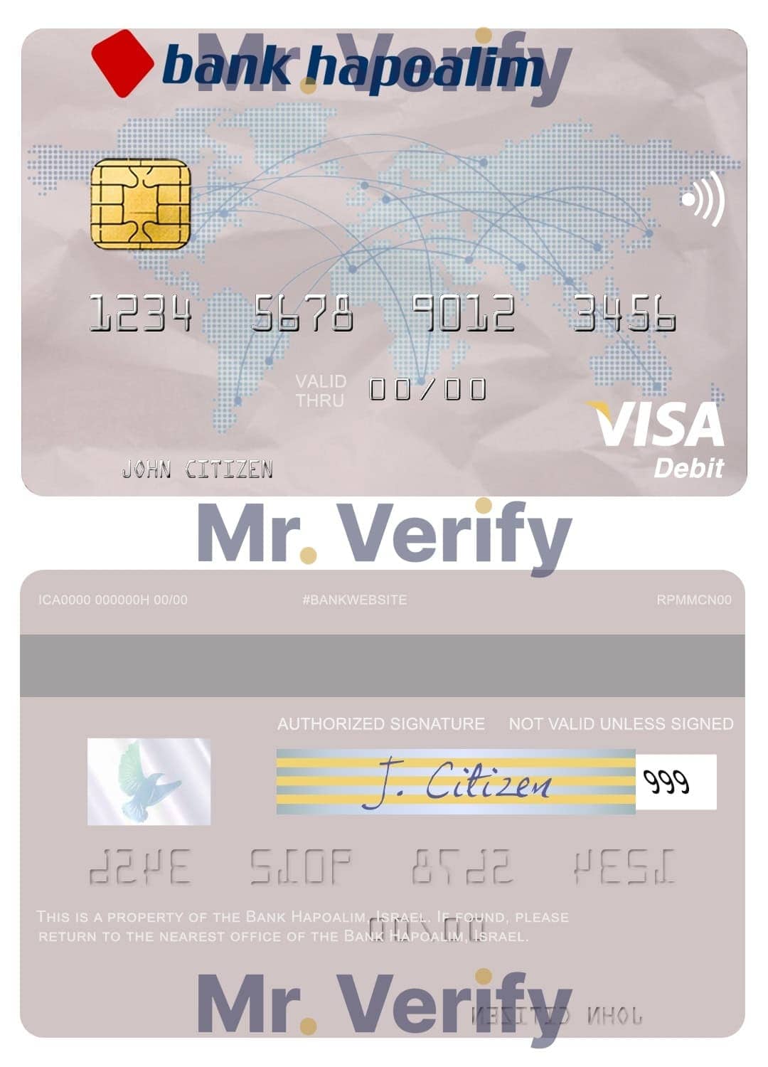 Editable Israel Bank Hapoalim visa card Templates in PSD Format Editable Israel Bank Hapoalim visa card Templates in PSD Format