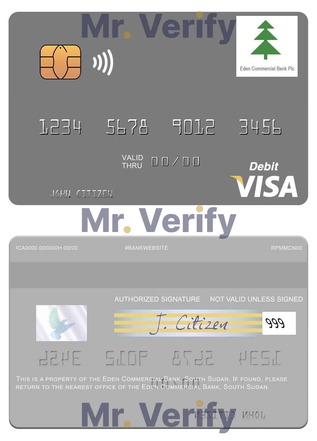 Editable South Sudan Eden Commercial Bank visa debit card Templates in PSD Format Editable South Sudan Eden Commercial Bank visa debit card Templates in PSD Format
