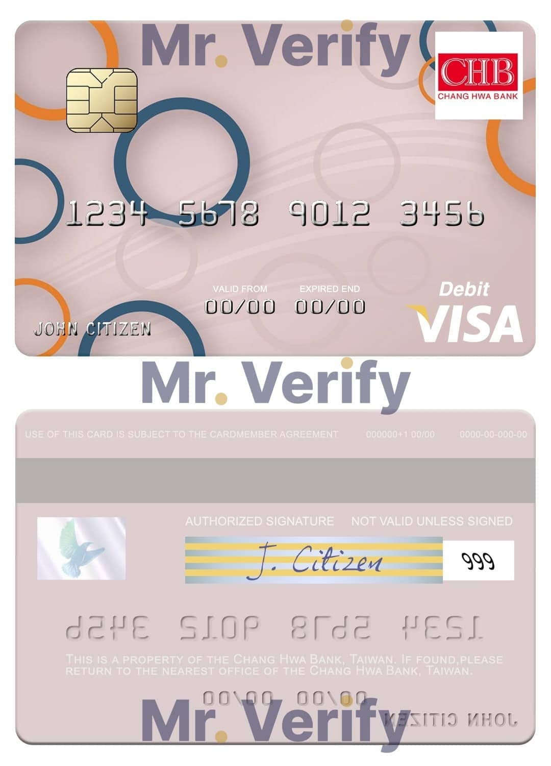 Editable Taiwan Chang Hwa Bank visa debit card Templates in PSD Format Editable Taiwan Chang Hwa Bank visa debit card Templates in PSD Format
