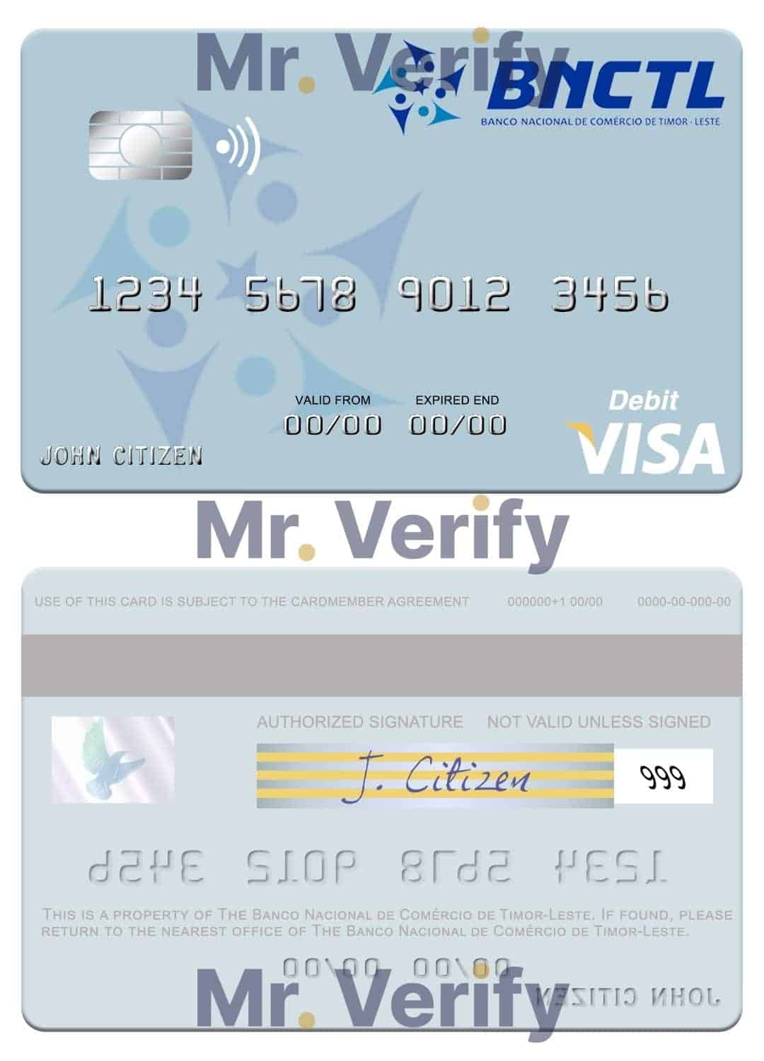 Editable Timor-Leste Banco Nacional de Comércio de Timor-Leste visa debit card Templates Editable Timor-Leste Banco Nacional de Comércio de Timor-Leste visa debit card Templates