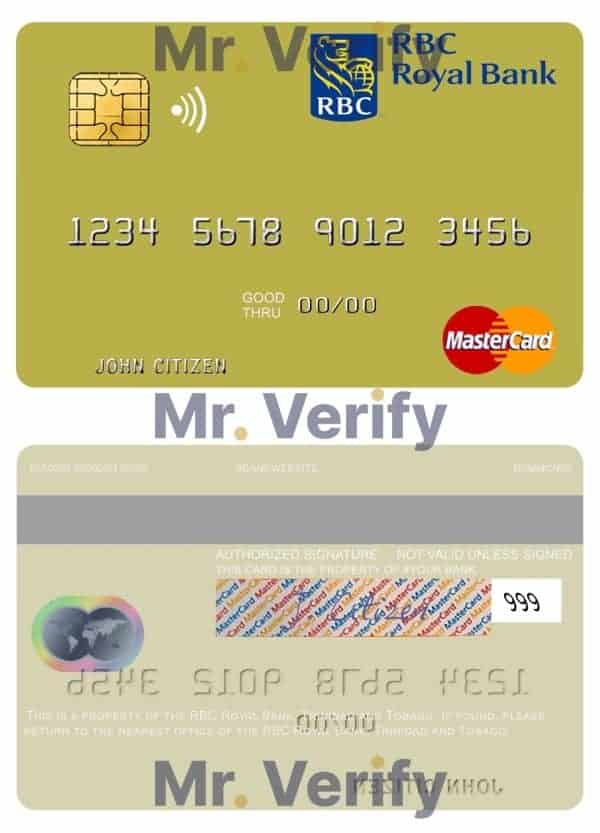 Editable Trinidad and Tobago RBC Royal Bank mastercard Templates in PSD Format Editable Trinidad and Tobago RBC Royal Bank mastercard Templates in PSD Format
