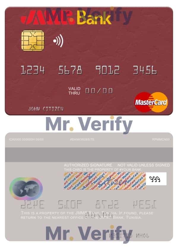 Editable Tunisia JMMB Bank mastercard Templates in PSD Format Editable Tunisia JMMB Bank mastercard Templates in PSD Format