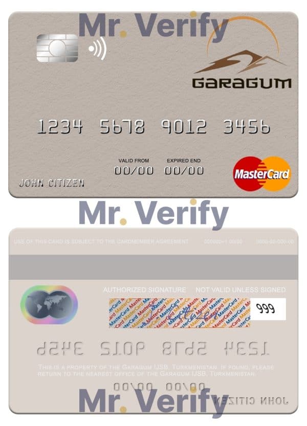 Editable Turkmenistan Garagum IJSB mastercard Templates in PSD Format Editable Turkmenistan Garagum IJSB mastercard Templates in PSD Format