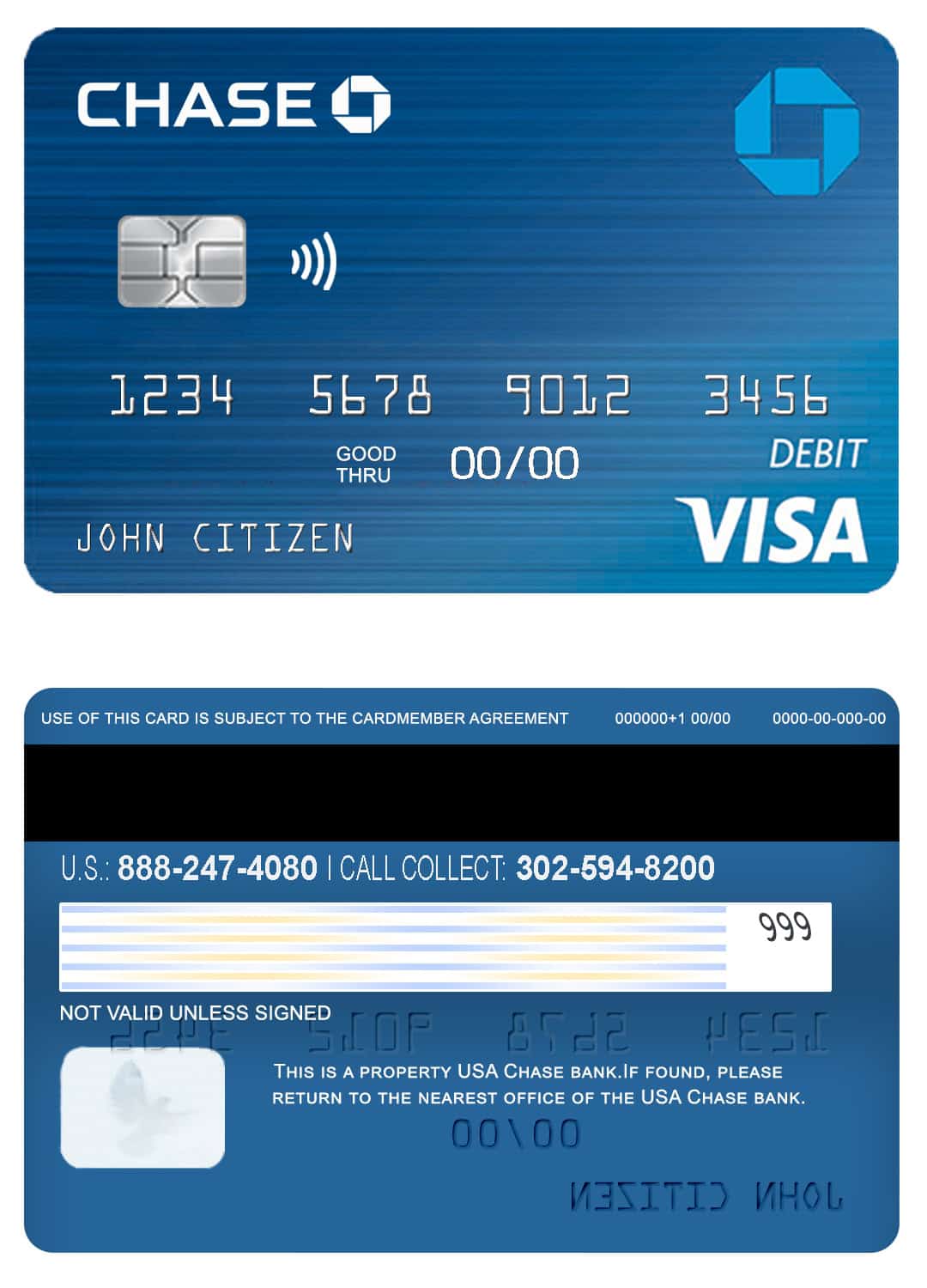 Editable USA Chase bank Visa Debit Card Templates in PSD Format (version 2) Editable USA Chase bank Visa Debit Card Templates in PSD Format (version 2)