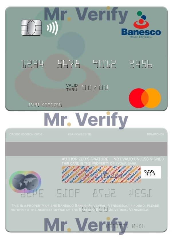 Editable Venezuela Banesco Banco Universal mastercard Templates in PSD Format Editable Venezuela Banesco Banco Universal mastercard Templates in PSD Format