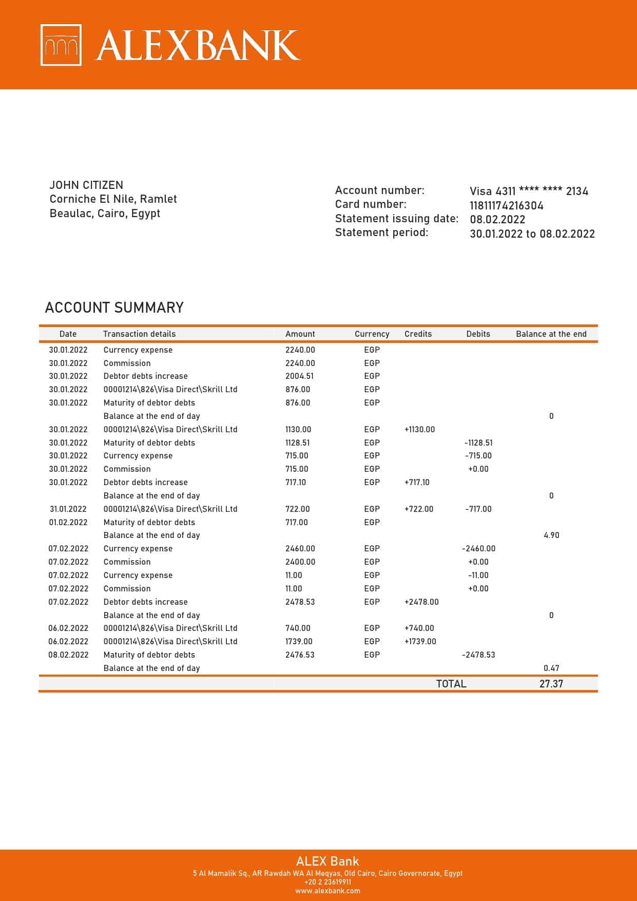 Egypt-Alex-Bank-of-Egypt-proof-of-address-bank-statement-template-in-Word-and-PDF-format.jpg Egypt Alex Bank of Egypt proof of address bank statement template in Word and PDF format