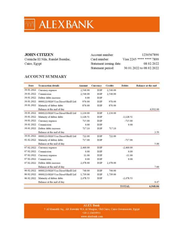 Egypt-Alex-bank-statement_000001.jpg Egypt Alex bank statement Excel and PDF template