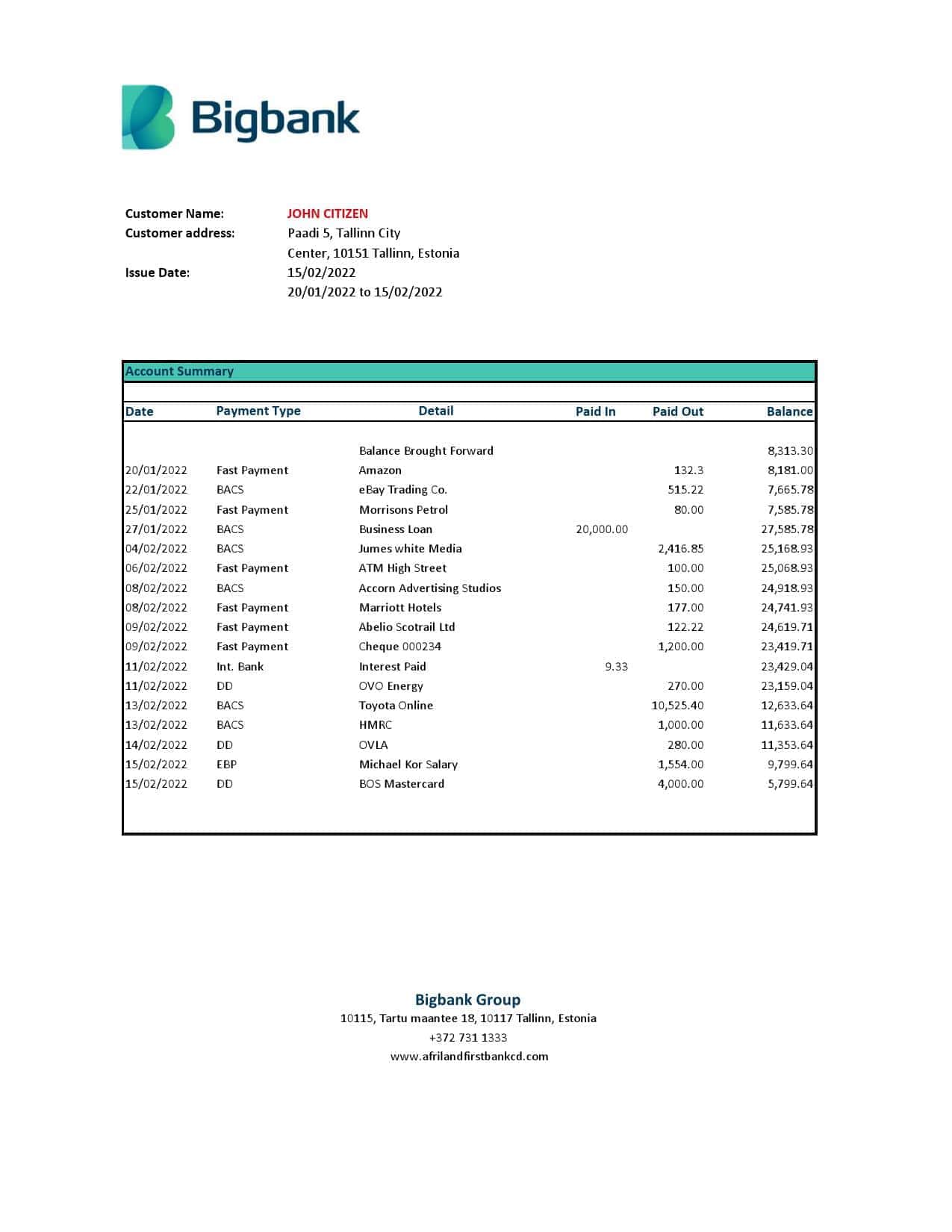 Estonia-Bigbank-bank-statement_000001.jpg Estonia Bigbank bank statement Excel and PDF template