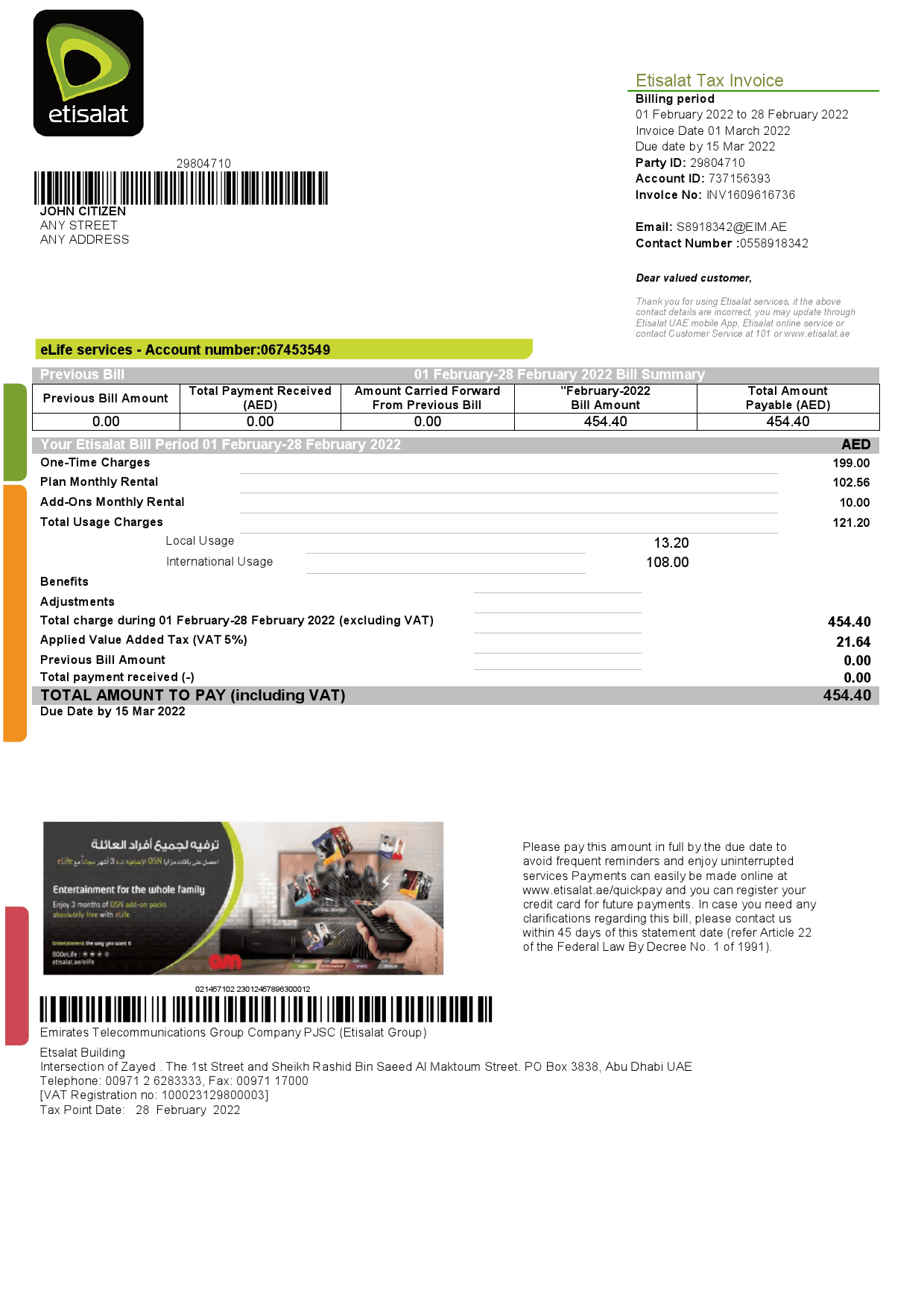 Etisalat_000001.png UAE Etisalat utility bill template in Word and PDF format