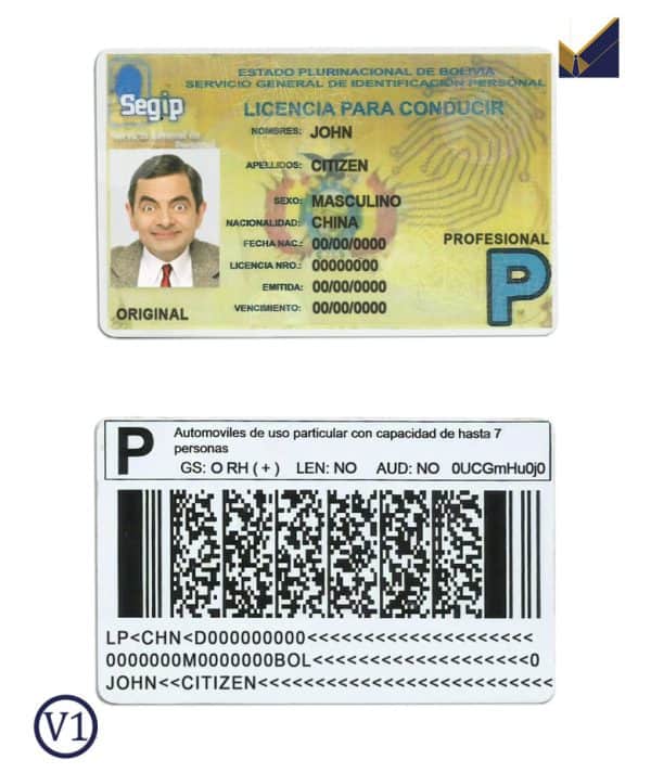 Fake-Bolivia-Driver-License-Template