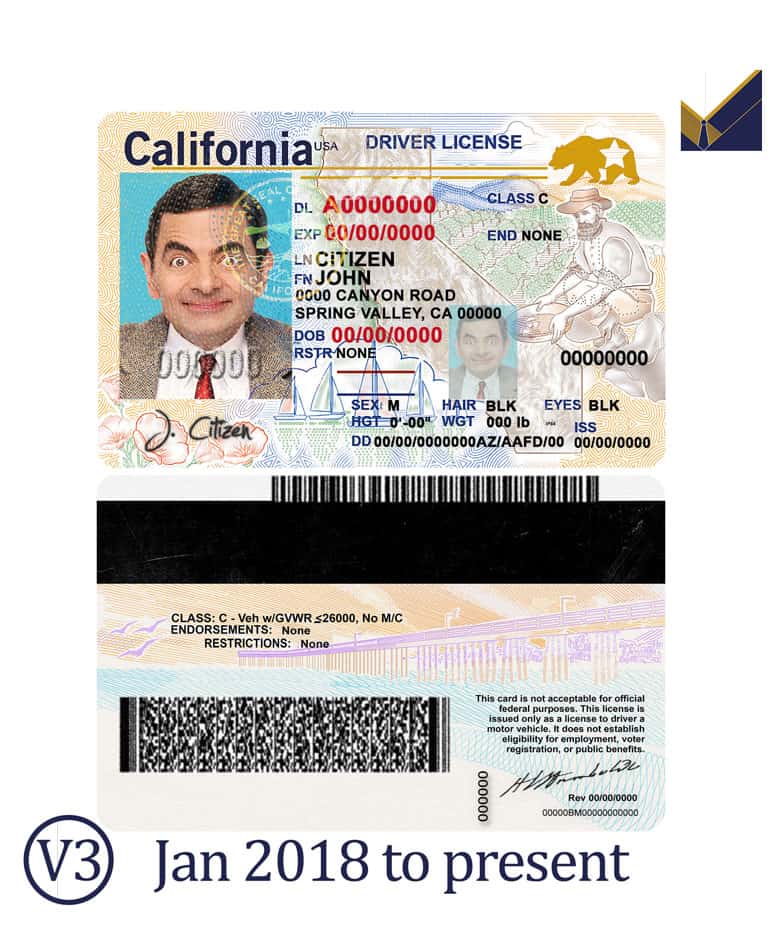 novelty california drivers license template california driver license template front and back