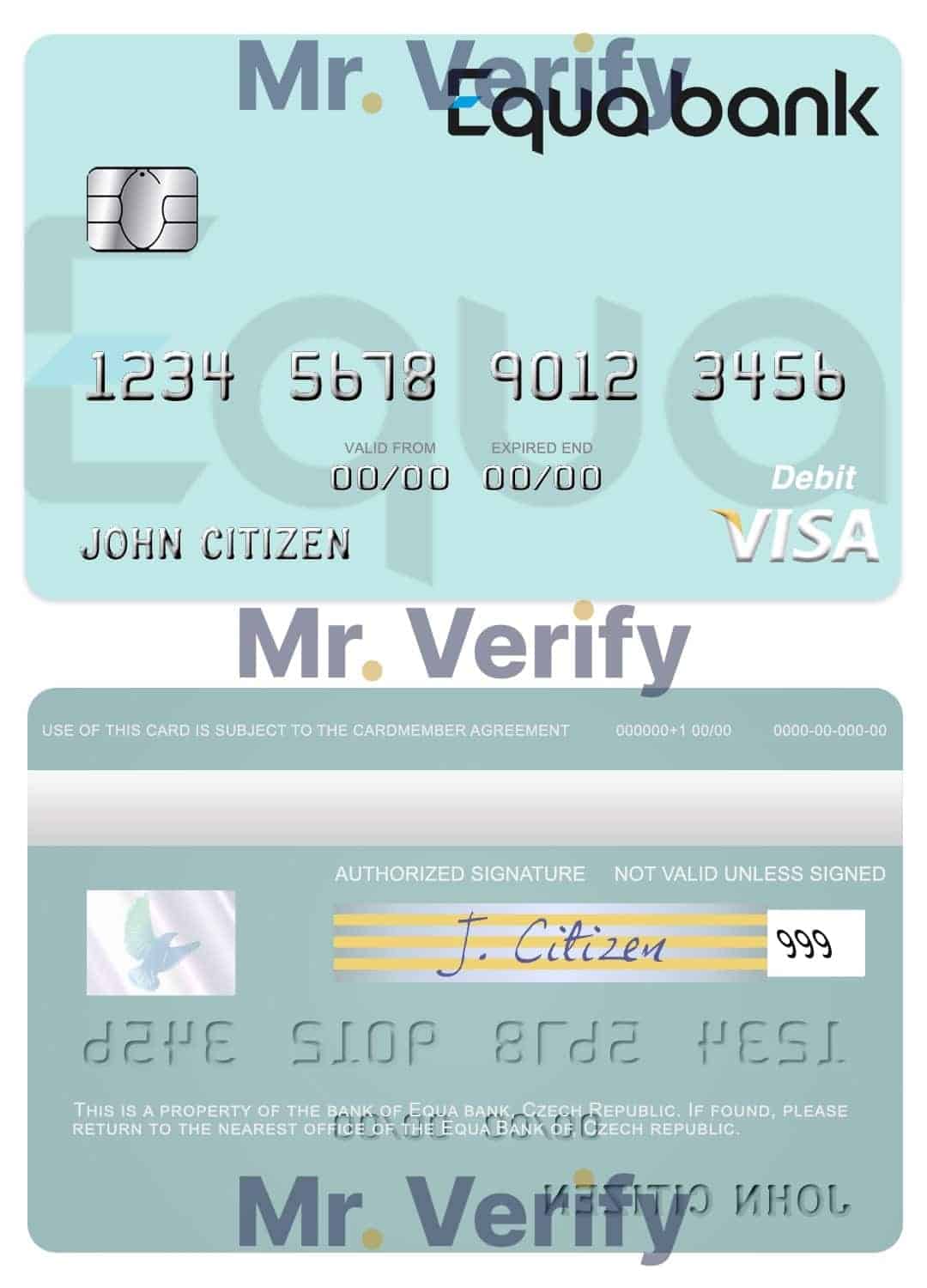 Fillable Czech Equa Bank visa debit card Templates Fillable Czech Equa Bank visa debit card Templates