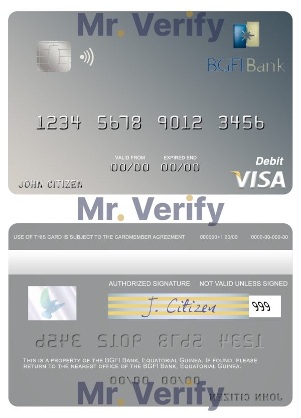 Fillable Equatorial Guinea BGFI Bank visa debit card Templates Fillable Equatorial Guinea BGFI Bank visa debit card Templates