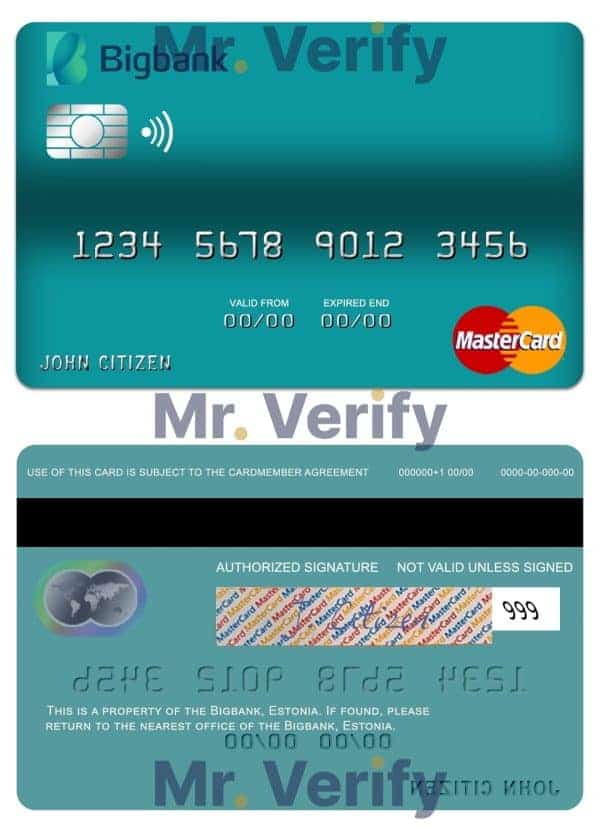 Fillable Estonia Bigbank mastercard credit card Templates Fillable Estonia Bigbank mastercard credit card Templates