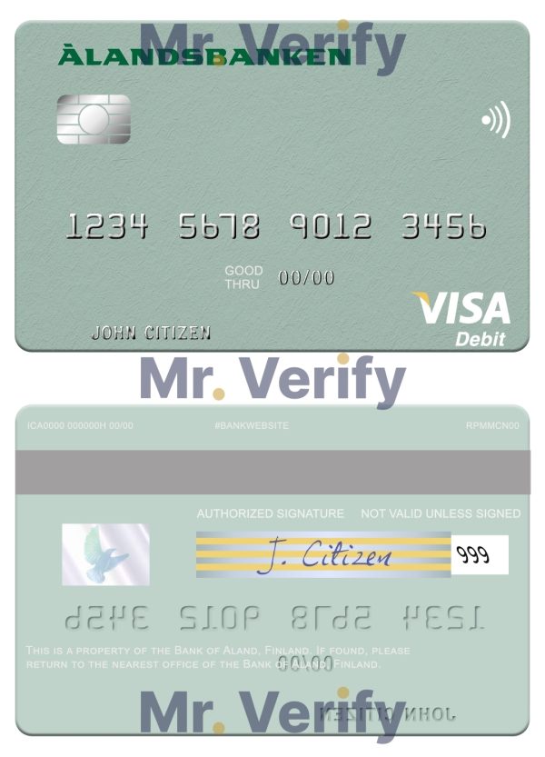 Fillable Finland Bank of Aland visa debit credit card Templates Fillable Finland Bank of Aland visa debit credit card Templates