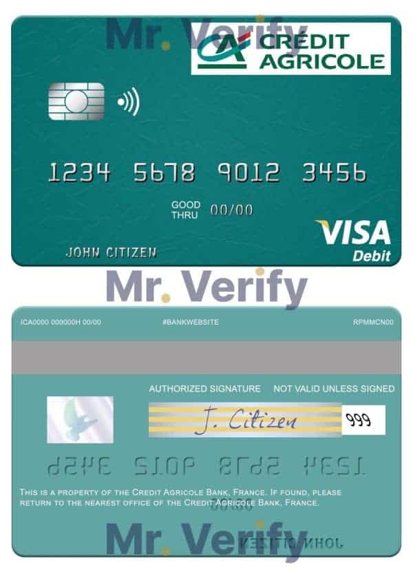 Fillable France Credit Agricole Bank visa debit card Templates Fillable France Credit Agricole Bank visa debit card Templates