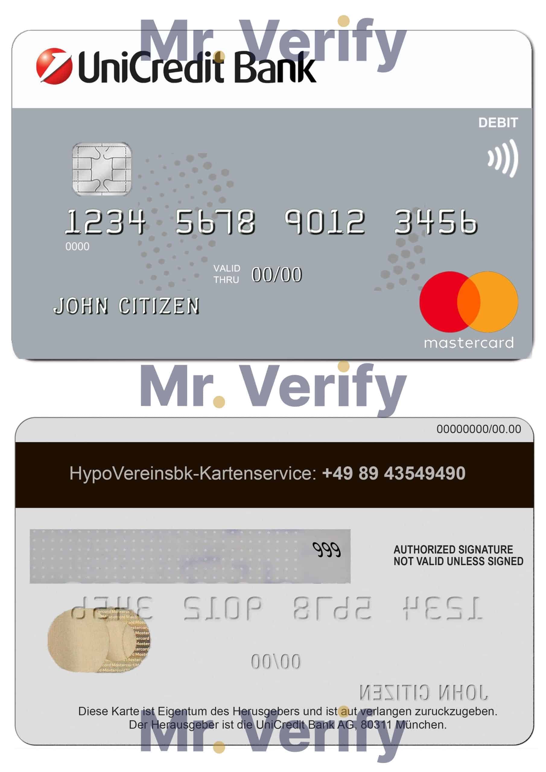 Fillable Germany UniCredit Bank mastercard credit card Templates Fillable Germany UniCredit Bank mastercard credit card Templates