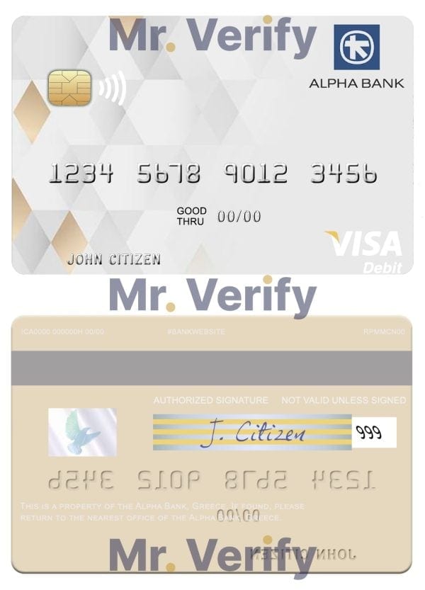 Fillable Greece Alpha Bank visa debit card Templates Fillable Greece Alpha Bank visa debit card Templates