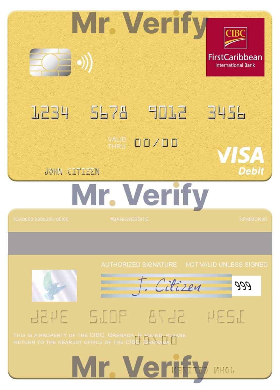 Fillable Grenada CBIC visa card Templates Fillable Grenada CBIC visa card Templates