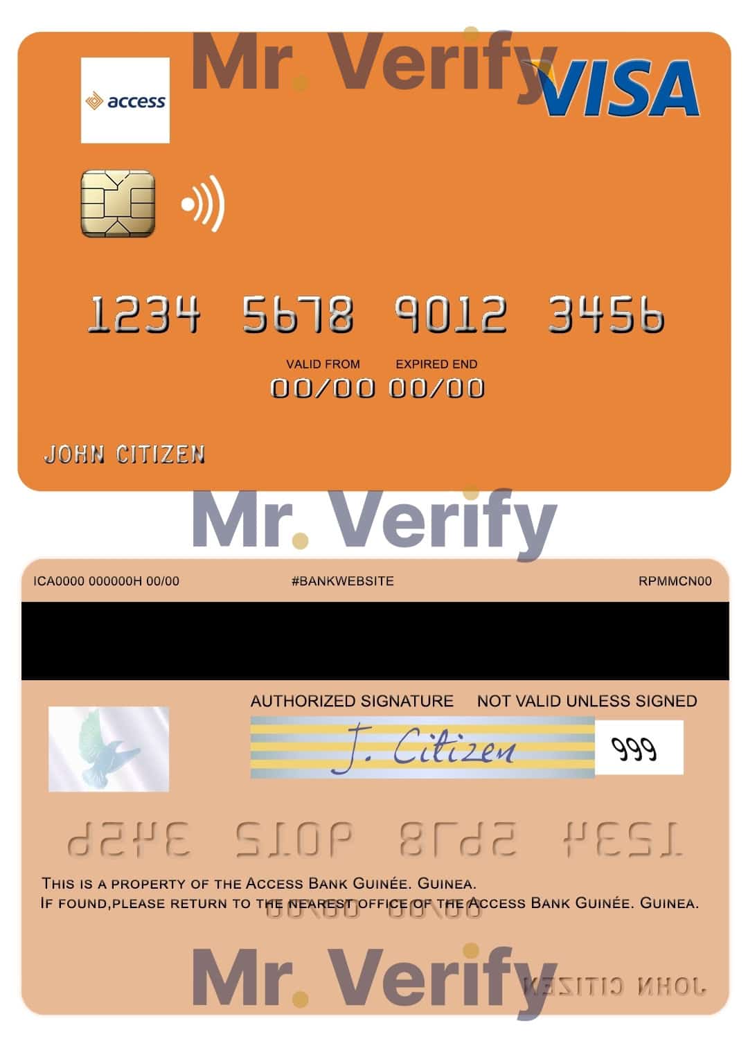 Fillable Guinea Access Bank Guinée visa card Templates Fillable Guinea Access Bank Guinée visa card Templates