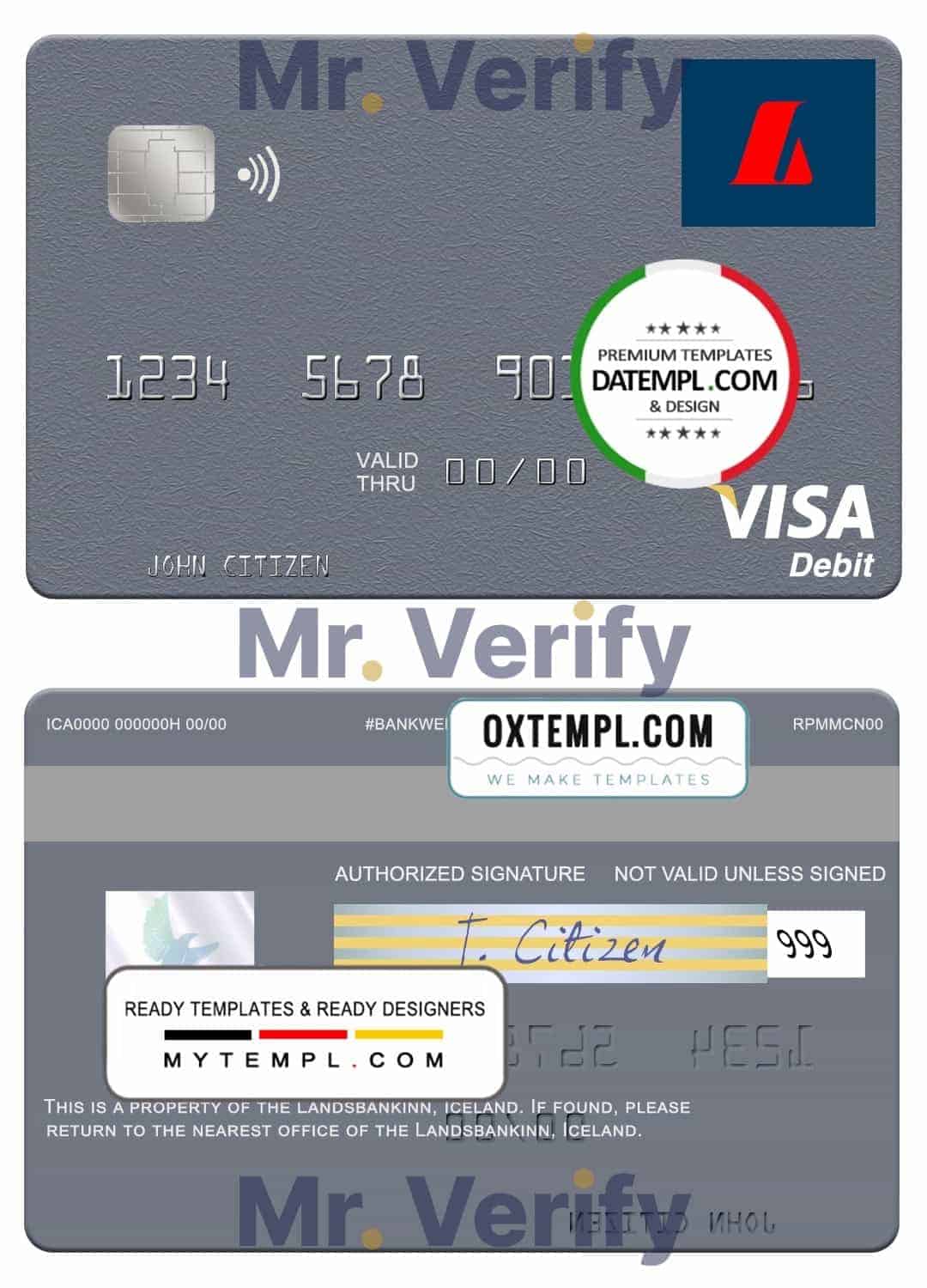 Fillable Iceland Landsbankinn visa card Templates Fillable Iceland Landsbankinn visa card Templates