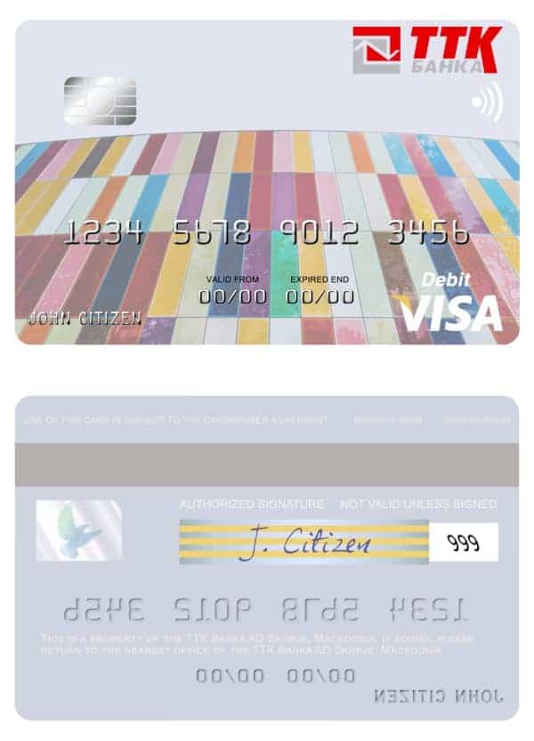 Fillable Macedonia TTK Banka AD Skopje visa card Templates Fillable Macedonia TTK Banka AD Skopje visa card Templates